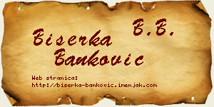 Biserka Banković vizit kartica